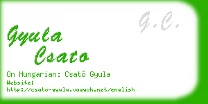 gyula csato business card